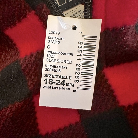 THE Children’s Place Plaid Red/black Zip up Sweater Long Sleeve NWT - Picture 5 of 6